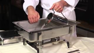 Setting Up a Chafing Dish for Buffet Service [upl. by Anaib372]