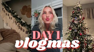 VLOGMAS DAY 1 gymsleepover w boyfriend opening Black Friday orders testing new makeup amp more [upl. by Soinski]