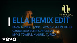 Boza  Ella Remix ft Ozuna Bad Bunny Anuel AA Myke Towers Manuel Turizo L Video Concept [upl. by Nylyaj]