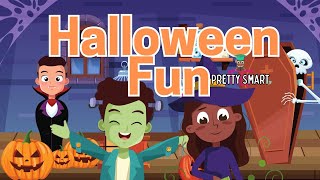 Halloween Fun For Everyone  Pretty Smart TV Halloween song for toddlers educational music for kids [upl. by Noryd678]