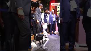 Well Done Rocky Jyotiraditya Scindia Meets Ericsson’s 5GPowered Robotic Dog ViralVideo [upl. by Rekoob42]