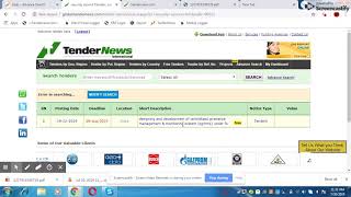 How to search tenders on Advance Search Page Tendernews [upl. by Ahsinrat]