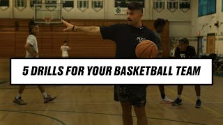 5 DRILLS THAT WILL HELP YOUR BASKETBALL TEAM [upl. by Anialram]