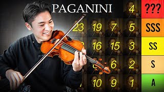 Ranking PAGANINI 24 Caprices 🎻 Difficulty Tier List [upl. by Natsirk357]