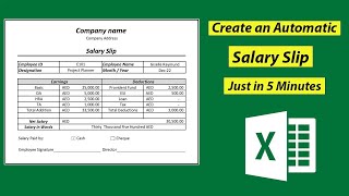 Make a Salary Slip in Excel  Automatic Salary Pay Slip in 5 Minutes [upl. by Annor796]