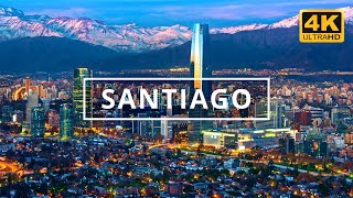 Santiago Chile 🇨🇱  4K Drone Footage [upl. by Arria]