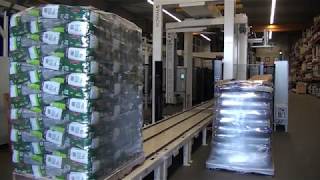 5020 Palletizing amp Pallet Wrapping Pet Food 75kg bags [upl. by Jennee950]