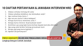 pertanyaan dan jawaban interview magang  Jawaban pertanyaan interview kerja [upl. by Danziger]