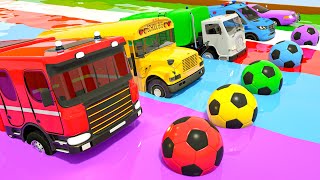 Wheels on the Bus  Five Little Monkeys Song  Color Balls  Baby Nursery Rhymes amp Kids Songs [upl. by Cotter]