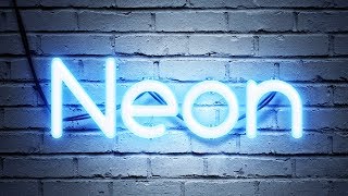 Realistic Neon Text Effect  Photoshop Tutorial [upl. by Anitnahs24]