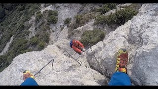 Vía Ferrata Baumes Corcades  Centelles Completa GoPro Full HD [upl. by Kassandra992]