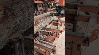 Woodmizer LT40 super hydraulic electric mill in action [upl. by Gilemette249]