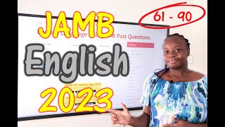 JAMB CBT English 2023 Past Questions 61  90 [upl. by Poucher]