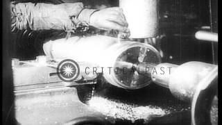 Munitions being manufactured in a German factory during World War I HD Stock Footage [upl. by Errised865]