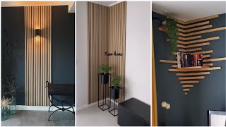 Modern Wooden Wall Design 2023 Wooden Wall Decoration for Home 2023 Home Decor [upl. by Ennayhc]