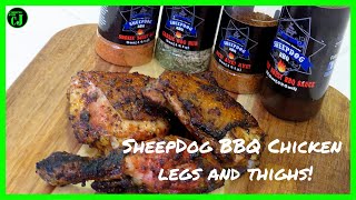 BBQ Chicken Legs and Thighs On the Weber Genesis Grill  SheepdogBBQcom [upl. by Yard462]