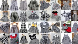 Baby Girl Check Print Frocks Designs  Check Print Frock Designs  Plaid Print Frock Design [upl. by Airotnahs]