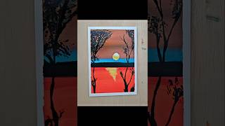 Creative Acrylic Painting Ideas  Sunset Painting Acrylic acrylicpaintingideas acrylicpainting [upl. by Yak]