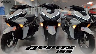 2023 New Yamaha Aerox 155 ABS Version🤯Color Premium White🔥PriceSpecsFeatures Walkthrough Review [upl. by Maxey]