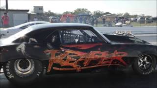 Street Outlaws Reaper vs turbo Cavalier that gets loose at the winter meltdown race [upl. by Ahsikel800]