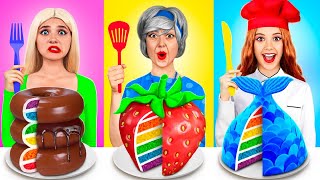 Me vs Grandma Cooking Challenge  Cake Decorating Funny Hacks by YUMMY JELLY [upl. by Burroughs]