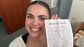 vlogmas day 4  I fear you ate with that one snowflake sudoku and tangram time hi Ava [upl. by Odin]