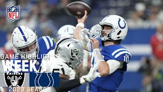 Las Vegas Raiders vs Indianapolis Colts  2023 Week 17 Game Highlights [upl. by Anileda]