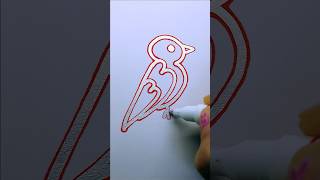 Drawing a bird with numbers step by step 🐦 shorts drawing stepbystep howtodraw easydrawing [upl. by Eleazar87]