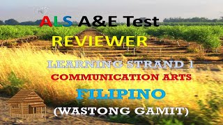 Video 219  ALS AampE Test REVIEWER Filipino  Wastong Gamit  Learning Strand 1 [upl. by Gans]