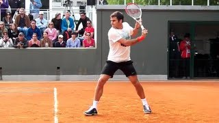 Roger Federer  practice session in high definition [upl. by Setsero603]