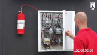 BlazeCut Electrical Cabinet C Series Fire Suppression System [upl. by Annahsat]