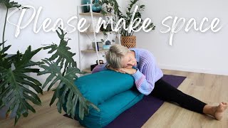 Yoga for PMS  Premenstrual syndrome  Please Make Space [upl. by Ethelda]