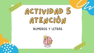 ATENCIÓN números y letras [upl. by Ardried]