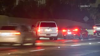 Bad Drivers of Los Angeles Nearly Crash Into Stalled Car On I5 Caught On Camera [upl. by Velma]