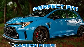 2023Up Toyota GR Corolla Carbon Fiber Front Lip Splitter Installation EOS ft BrandonStellmach [upl. by Dennie]