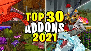 TOP 30 ADDONS 2021 PARA MINECRAFT BEDROCK MCPE  MINECRAFT PE [upl. by Andee]