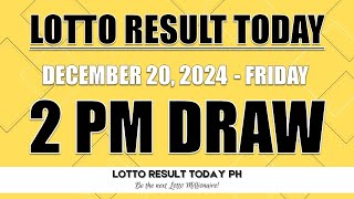 Lotto Result Today 2PM Draw December 20 2024 PCSO EZ2 Swertres Draw  LRT PH [upl. by Malti]