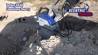 Turkey XR40 Limestone  Xcentric Ripper  hydraulic breakers hammers [upl. by Aros853]