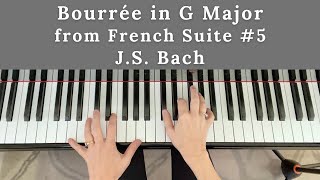 Bourrée from French Suite No 5 in G Major by J S Bach BWV 816 [upl. by Lilly]