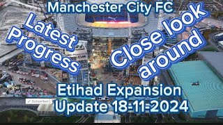 Manchester City FC Etihad Stadium Expansion Update 18112024 [upl. by Nnailuj]