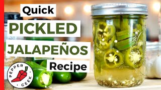 Pickled Jalapeños  Quick and Easy Recipe  Pepper Geek [upl. by Jarvey101]