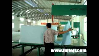 polyurethane foam vertical bladeknife cutting machine [upl. by Eceerehs]