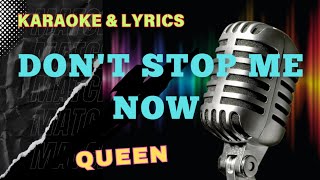 DONT STOP ME NOW  QUEEN  KARAOKE SONGS WITH LYRICS  FEMALE KEY [upl. by Silvio]