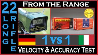 22LR Geco 40gr amp Fiocchi M300 Match 40gr  Muzzle Velocity Chronograph amp Accuracy Test [upl. by Mallin]