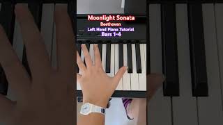 Moonlight Sonata Beethoven Movement 3  Left Hand Melody Piano Tutorial Bars 14 [upl. by Temp]