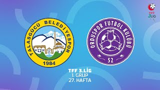 TFF 3 Lig 1 Grup  Talasgücü Belediyespor  52 Orduspor FK [upl. by Finn]