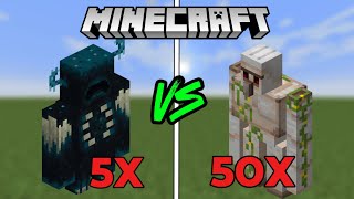 5 WARDENS VS 50 IRON GOLEMS IN MINECRAFT [upl. by Aeriel]