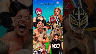 Asuka The Rock Cody Rhodes vs Becky Lynch Rey Mysterio Kevin Owens 💥 wwe shorts [upl. by Kellyn]