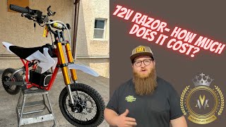 How much does it cost to build a 72V Razor MX500 Let me tell you [upl. by Artimed975]