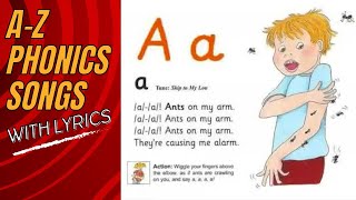 Jolly Phonics –Learn Phonics Rhymes A to Z  Phase II  ABC song with lyrics in description [upl. by Rovaert]